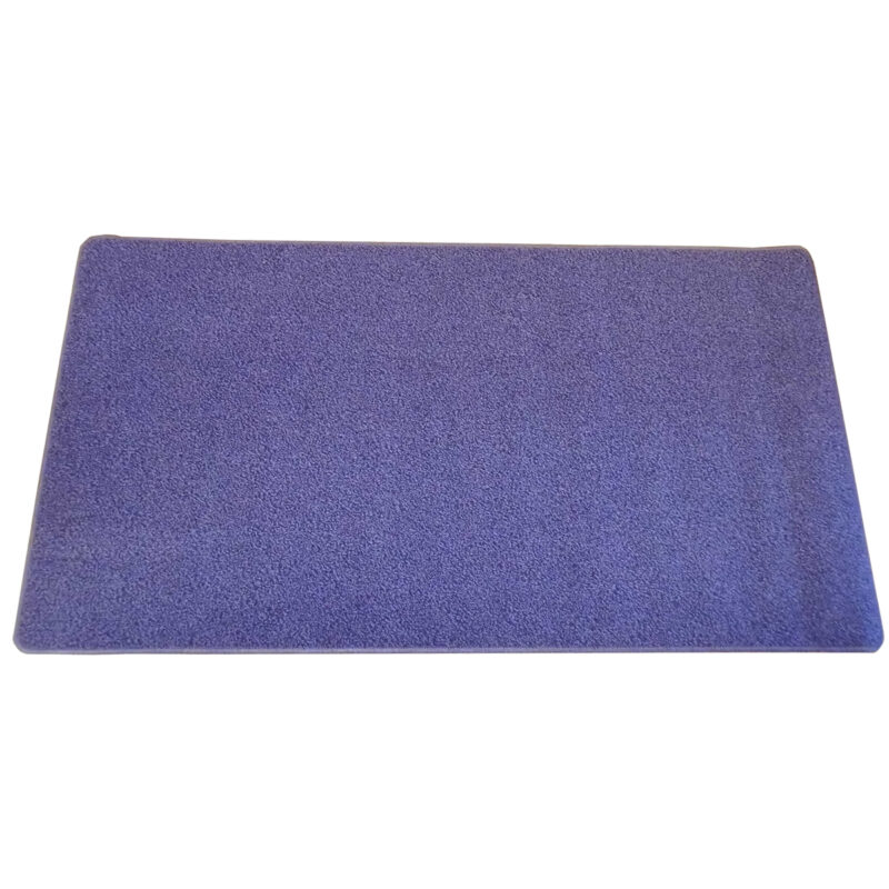 Szegett szőnyeg 80x150 cm kék egyszínű kiterítve