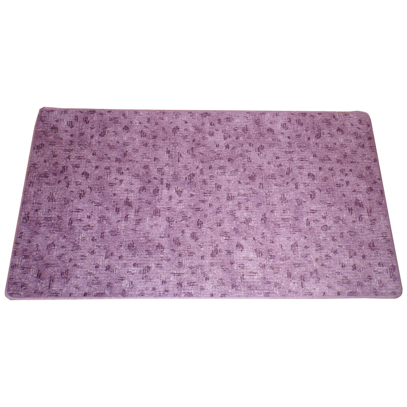 Szegett szőnyeg 80x150 cm lila mintás kiterítve