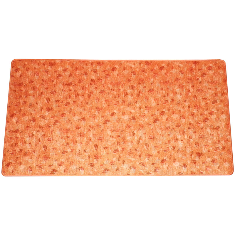 Szegett szőnyeg 80x150 cm narancssárga mintás kiterítve