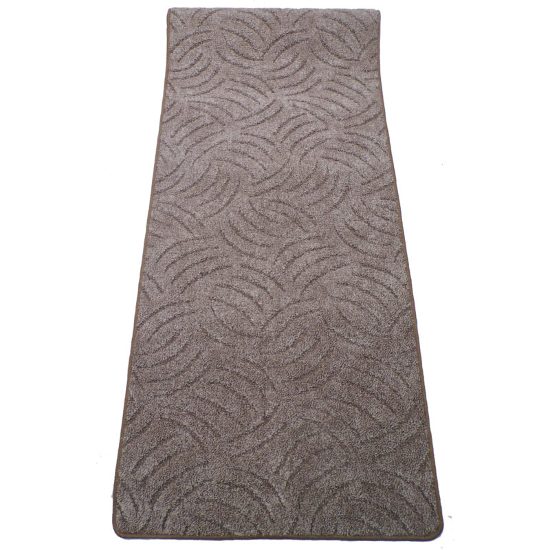 Szegett szőnyeg 60x200 cm barna színben karmolt mintával