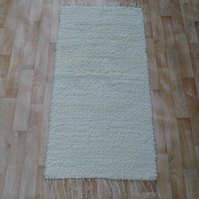 Gyapjú szőnyeg 70x150 cm - Beige színben