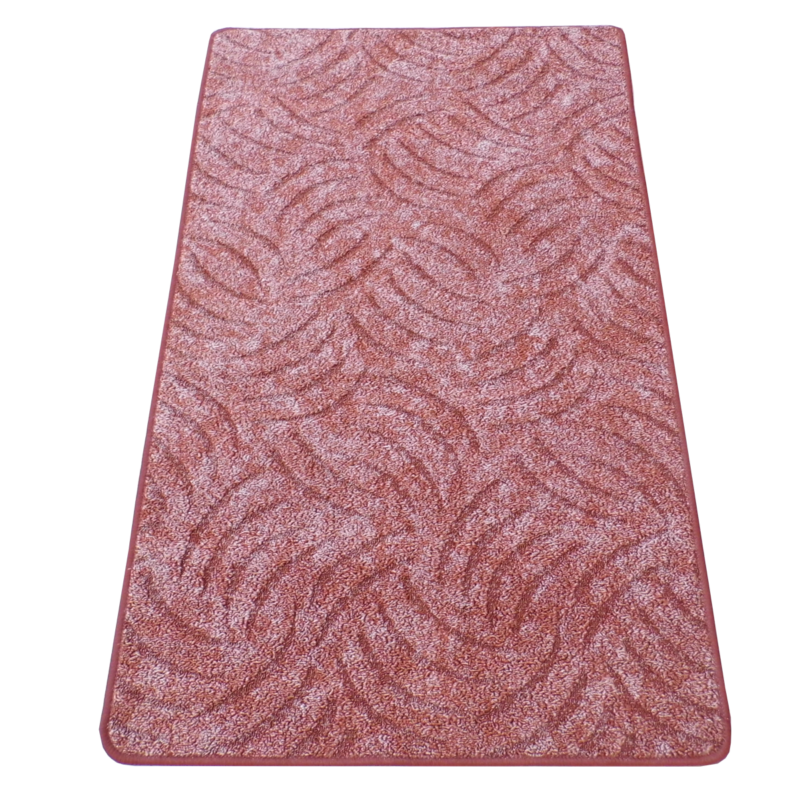 Szegett szőnyeg 70x150 cm - Vörösesbarna színben karmolt mintával