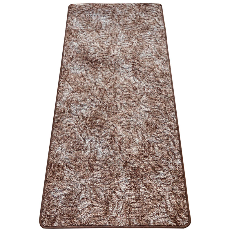 Szegett szőnyeg 100x300 cm - Világosbarna színben márvány mintával