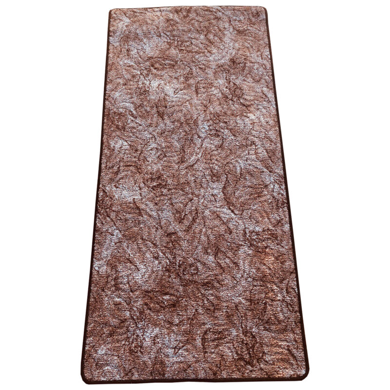 Szegett szőnyeg 100x300 cm - Vörösesbarna színben márvány mintával