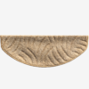 Lépcsőszőnyeg 65x24 cm - Világos beige színben karmolt mintával - hátulról