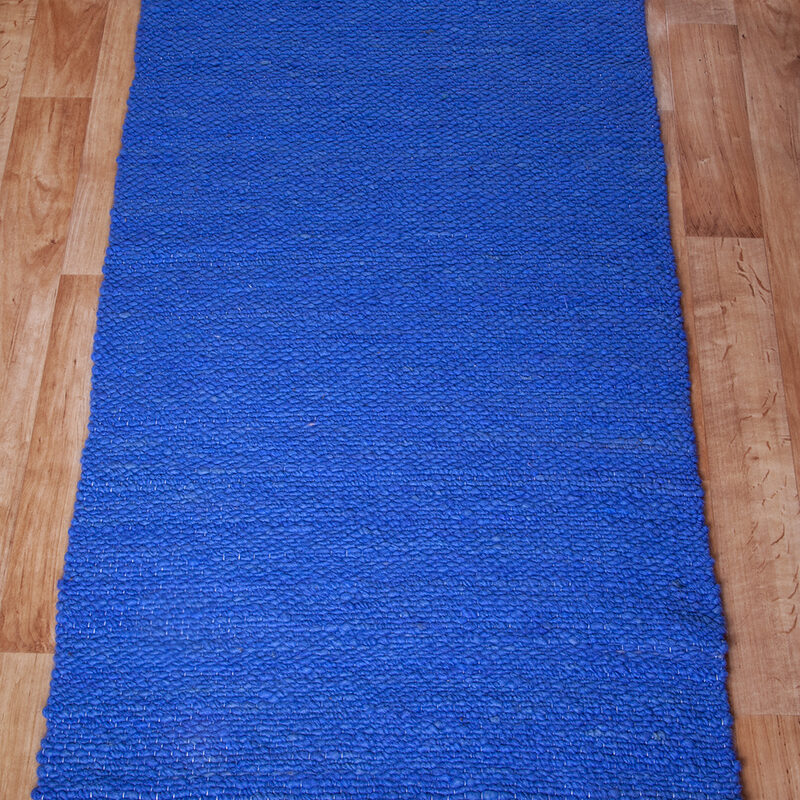 Gyapjú szőnyeg 70×200 cm – Kék színben