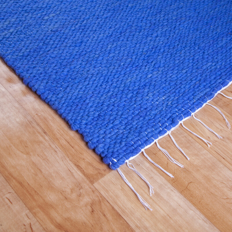 Gyapjú szőnyeg 70×200 cm – Kék színben - sarok