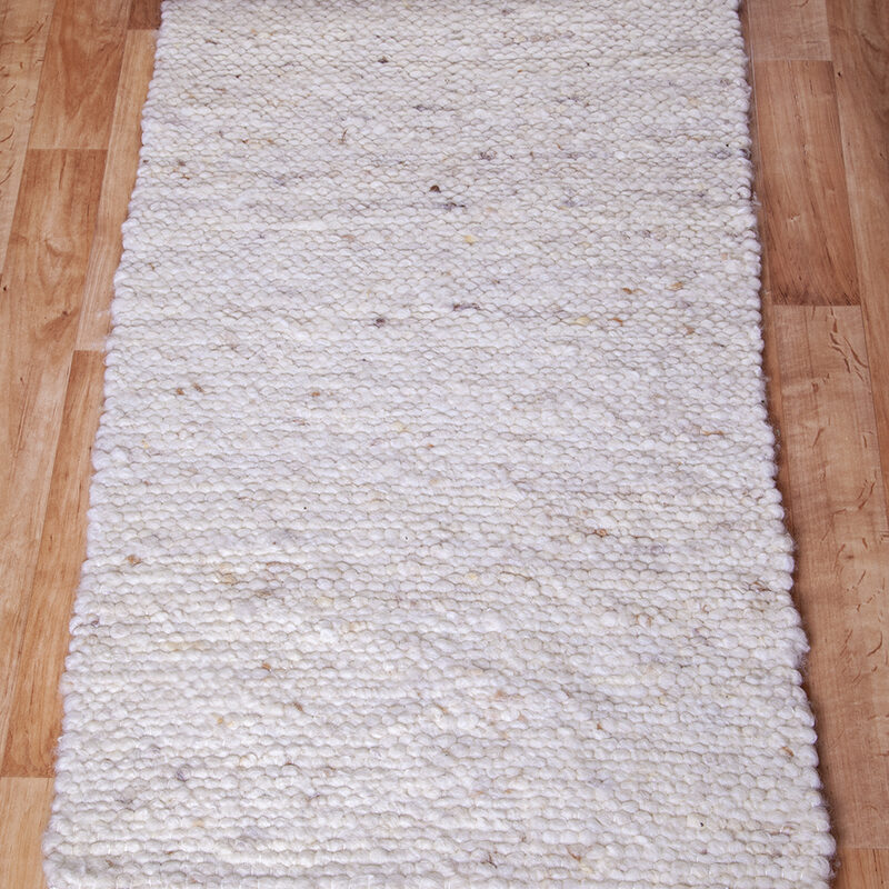 Gyapjú szőnyeg 70×200 cm – Natúr színben kevés melírozással