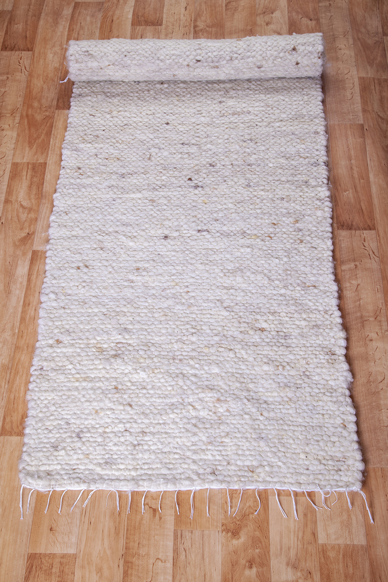 Gyapjú szőnyeg 70×200 cm – Natúr színben kevés melírozással