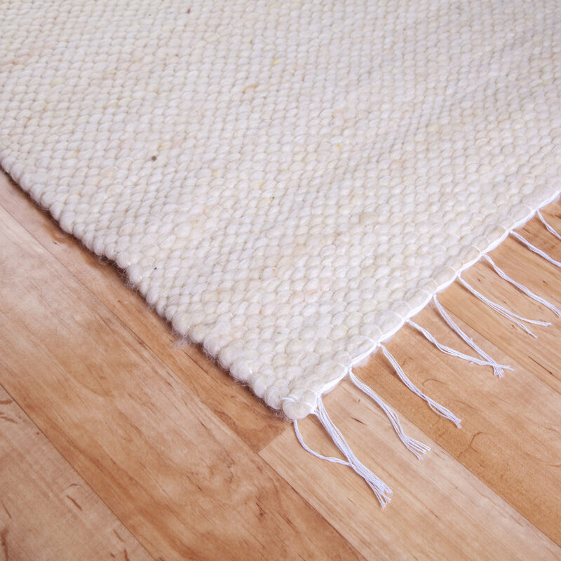 Gyapjú szőnyeg 70×200 cm – Natúr színben - sarok