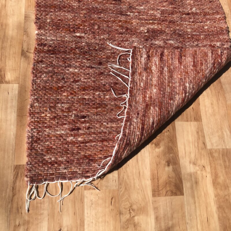 Gyapjú szőnyeg 70×200 cm – Terra színben - hátoldal