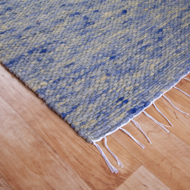 Gyapjú szőnyeg 70×200 cm – Zöld-kék színben - sarok