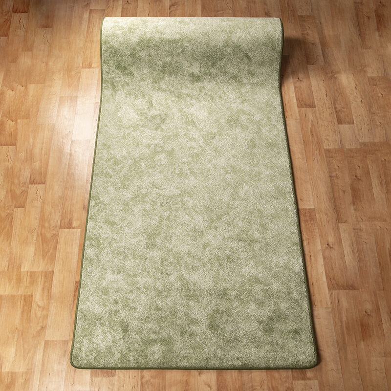 Szegett szőnyeg 100x300 cm - Zöld egyszínű