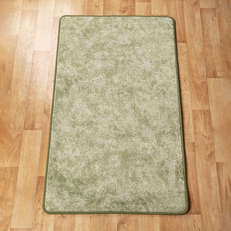 Szegett szőnyeg 70x120 cm - Zöld egyszínű