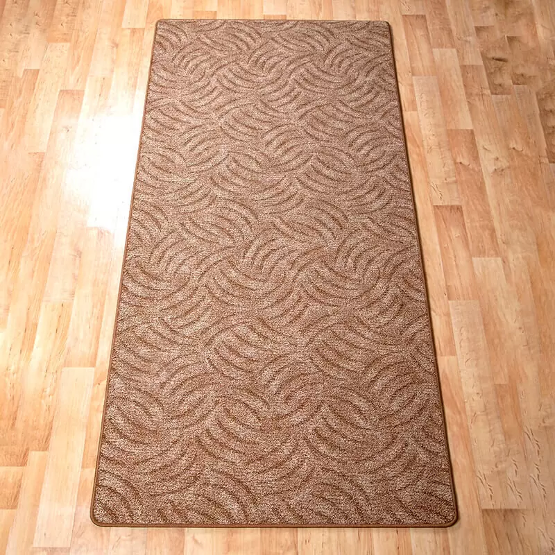 Szegett szőnyeg 100x400 cm - Barna színben karmolt mintával