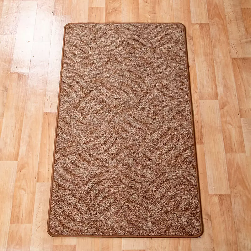 Szegett szőnyeg 70x120 cm - Barna színben karmolt mintával