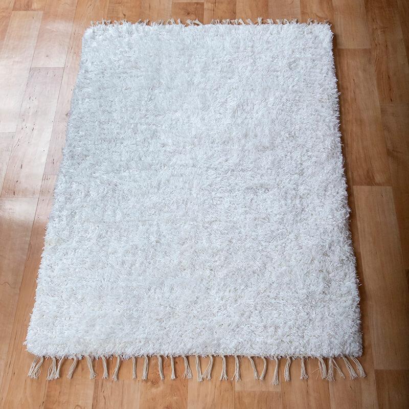 Fehér zsenília szőnyeg - 70x100 cm