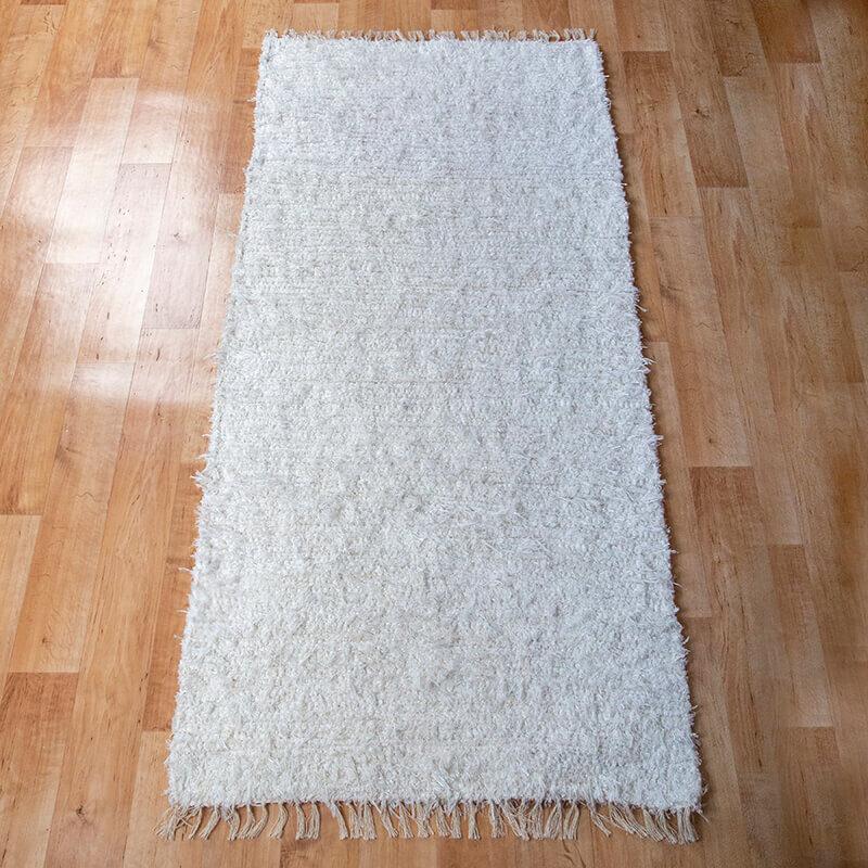 Fehér zsenília szőnyeg 70x150 cm