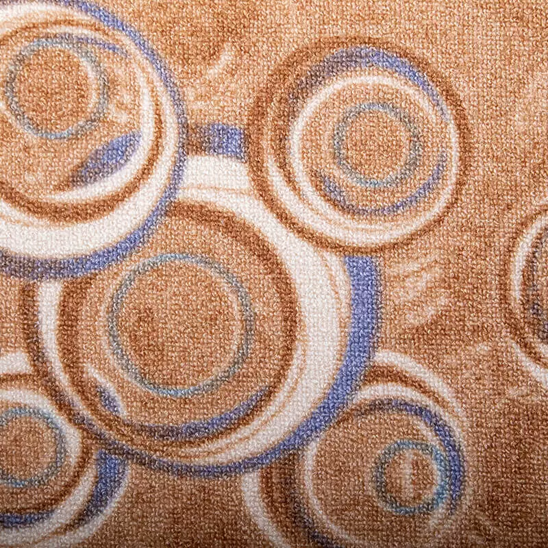 Szegett szőnyeg - Beige színben kör mintával - minta