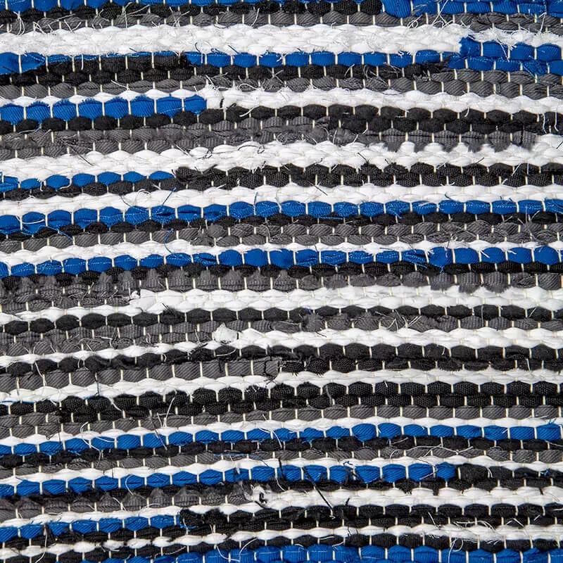 Kék-fehér-fekete rongyszőnyeg - minta