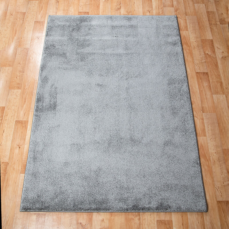 Szegett szőnyeg 120×170 cm – Szürke egyszínű (vastag)