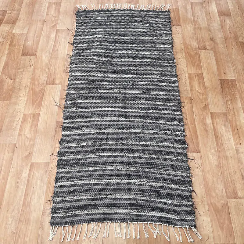 Szürke rongyszőnyeg 70x200 cm - Cikksz. 27057