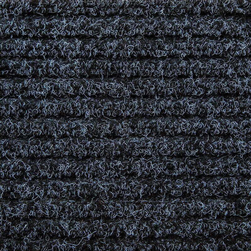 Lépcsőszőnyeg 56x19 cm - Sötétszürke színben bordázott mintával - minta