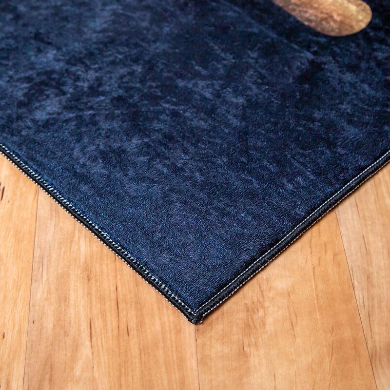 Mosható csúszásmentes konyhai szőnyeg - Fekete Kitchen - sarok