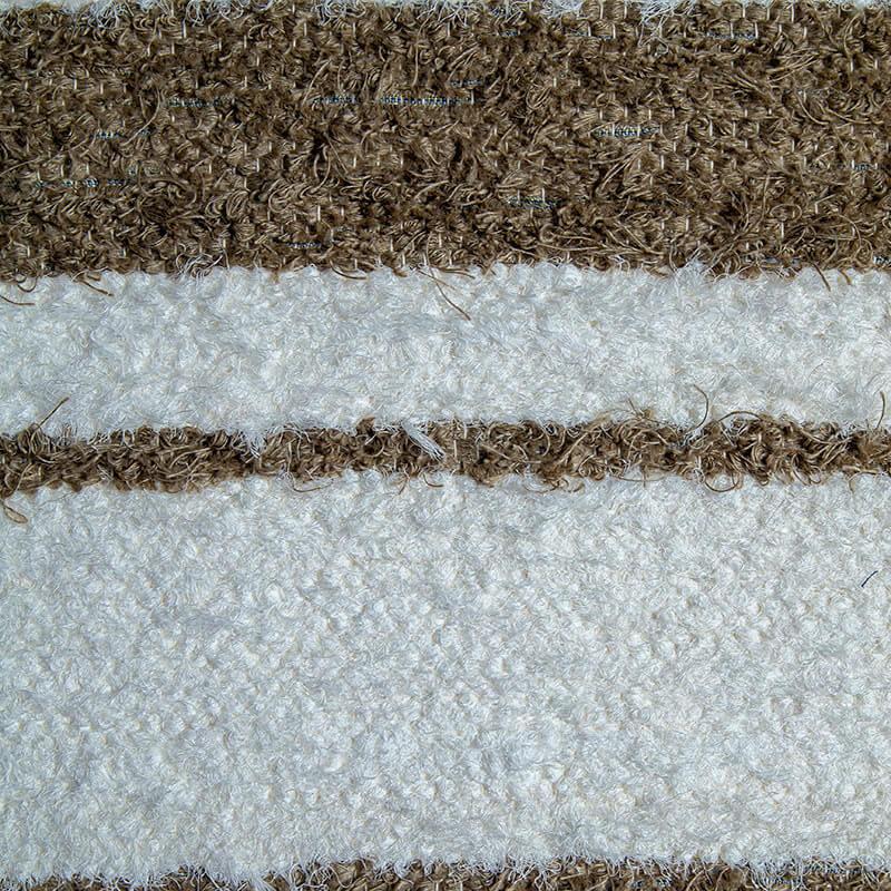 Fehér-barna pamut rongyszőnyeg-minta