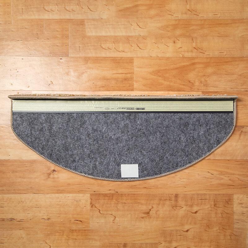 Lépcsőszőnyeg 65x24 cm - Beige színben vonal mintával - hátoldal
