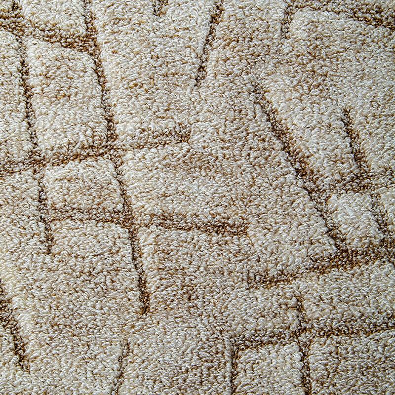 Szegett szőnyeg – Beige színben vonal mintával - minta